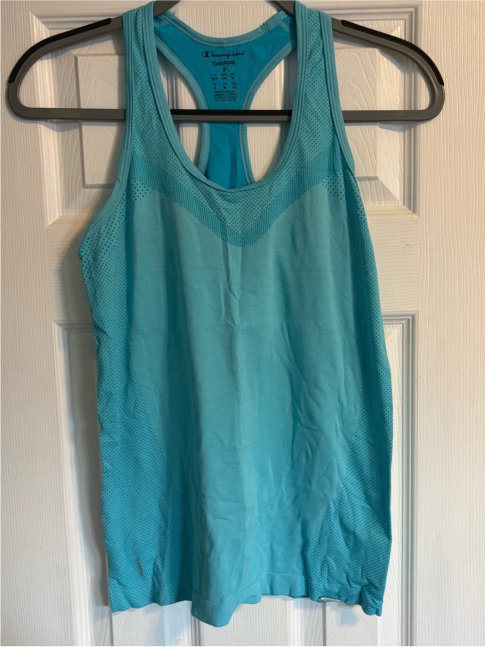 Champion Aqua Blue Racerback Performance Tank Top